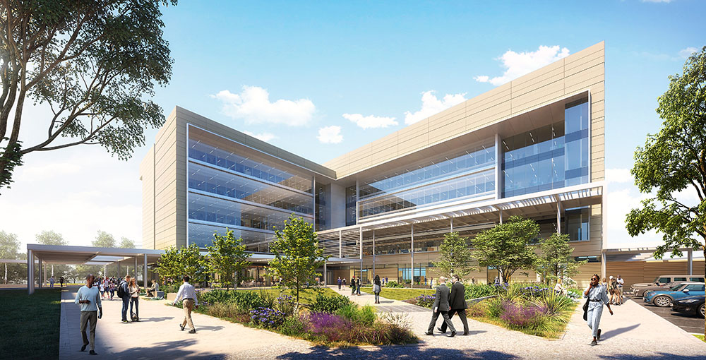 Rendering of the new Texas Instruments Biomedical Engineering and Sciences building.