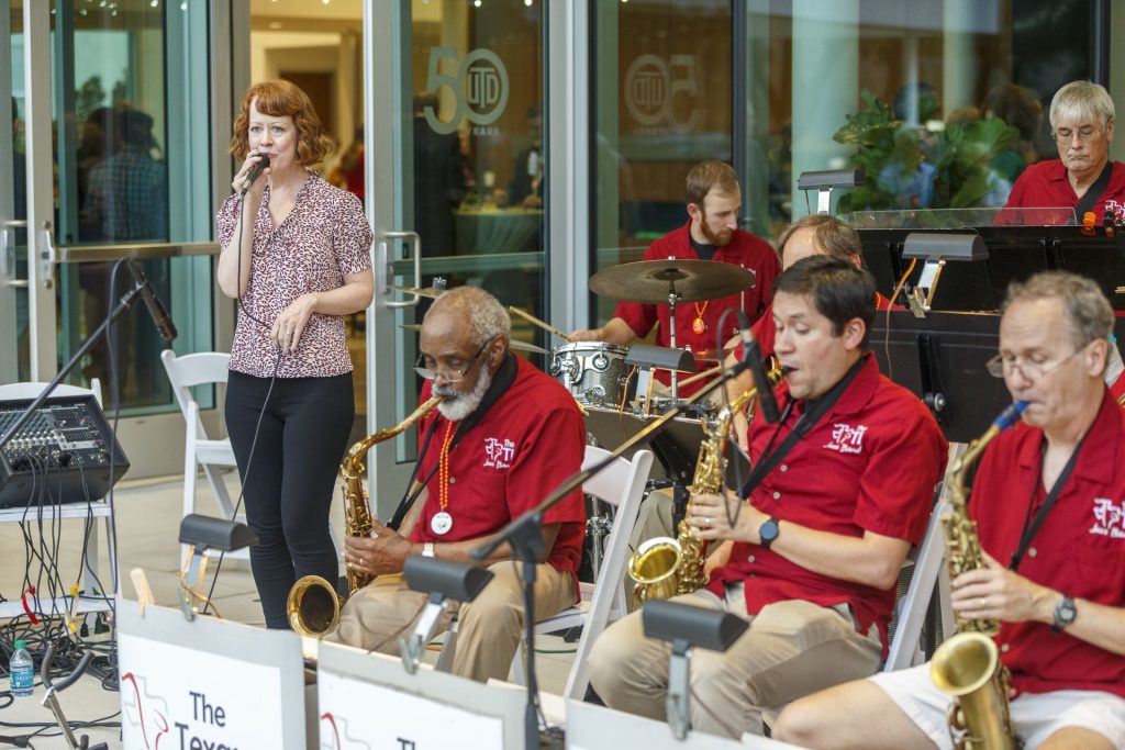 Texas Instruments Jazz Band and vocalist Julia Lawshae who entertained guests during the 2019 Celebration of Support.