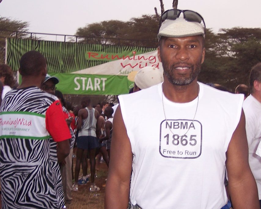 Tony Reed posing for a picture during a 2007 race in Kenya